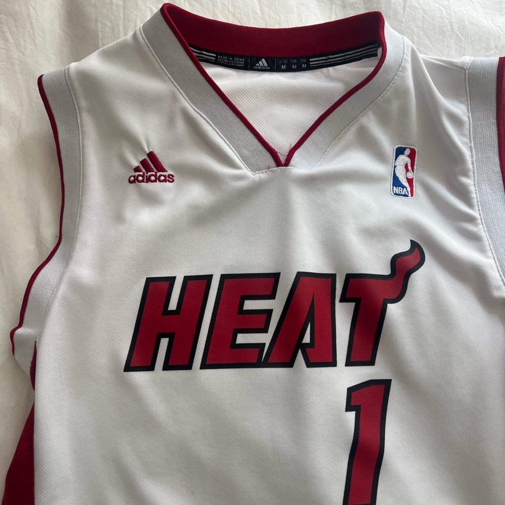 Adidas NBA White and Red Jersey